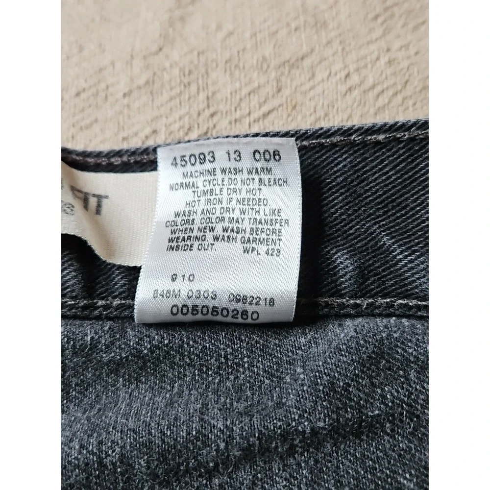 Levis 505 Black Jeans 38x30‎ Straight Fit Denim Classic Five Pocket Vintage